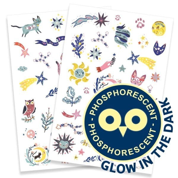 Tatuaże dziecięce świecące w ciemności Słodkie Sny - Djeco