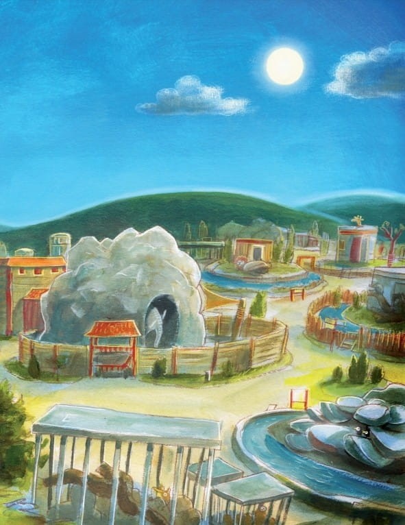 Wielkie mycie zębów w zoo. Książka z plakatem