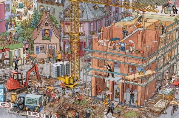 Na placu budowy. Zawody, maszyny i pojazdy - wielkoformatowa książka obrazkowa picturebook