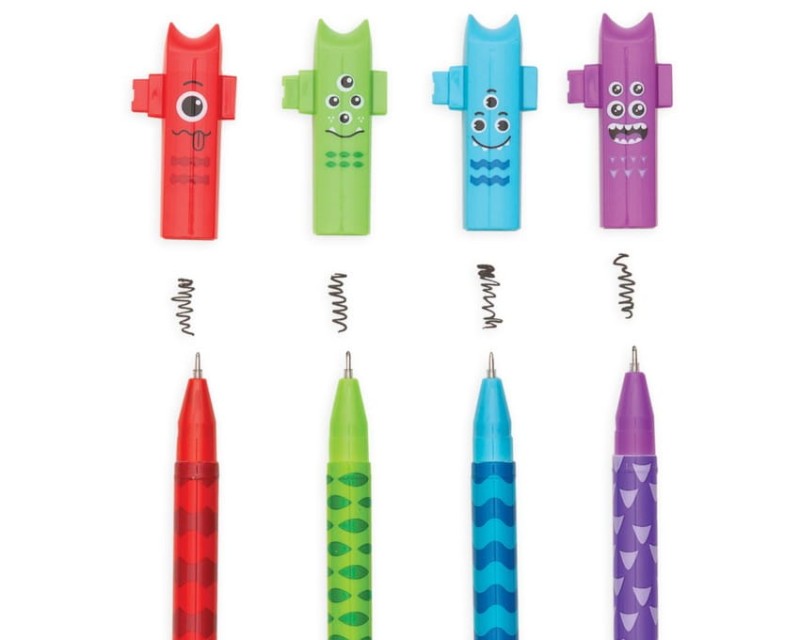 Długopisy Żelowe 4szt. Połączone Potworki - Ooly