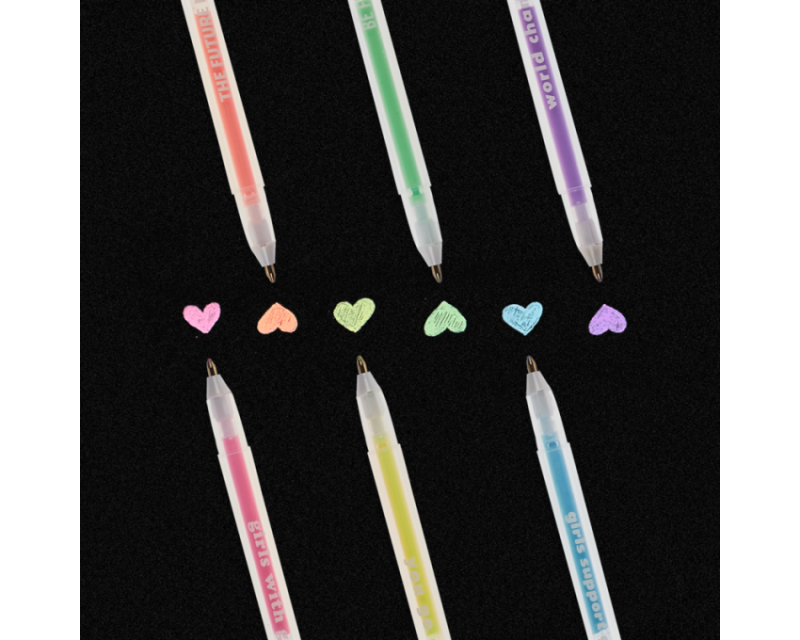 Pachnące Mini Długopisy Żelowe Pastelowe 6 szt. - Ooly