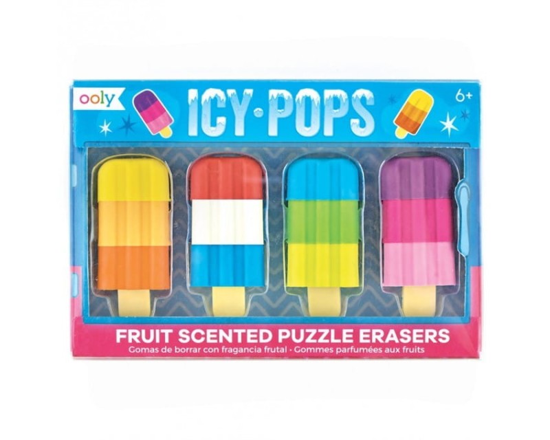 Pachnące gumki do mazania Lody na Patyku 4 szt. - Ooly