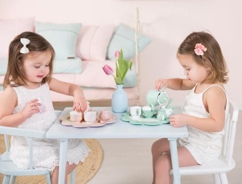 Drewniany zestaw herbaciany Mięta - Little Dutch