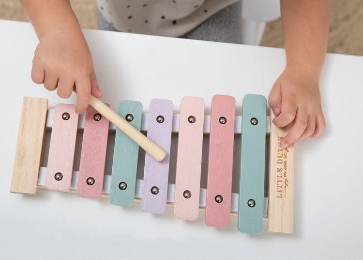 Cymbałki Drewniane Różowe - Little Dutch