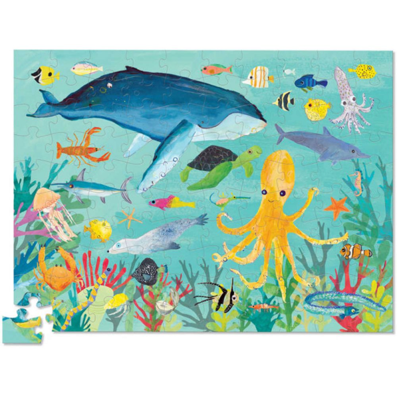 Puzzle 100 el. w Tubie Morskie Zwierzęta - Crocodile Creek