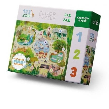 Puzzle podłogowe Cyfry 123 w Zoo 24 el - Crocodile Creek