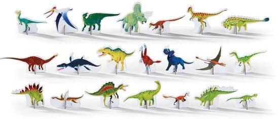 Puzzle 100 el. z Figurkami Dinozaury - Crocodile Creek