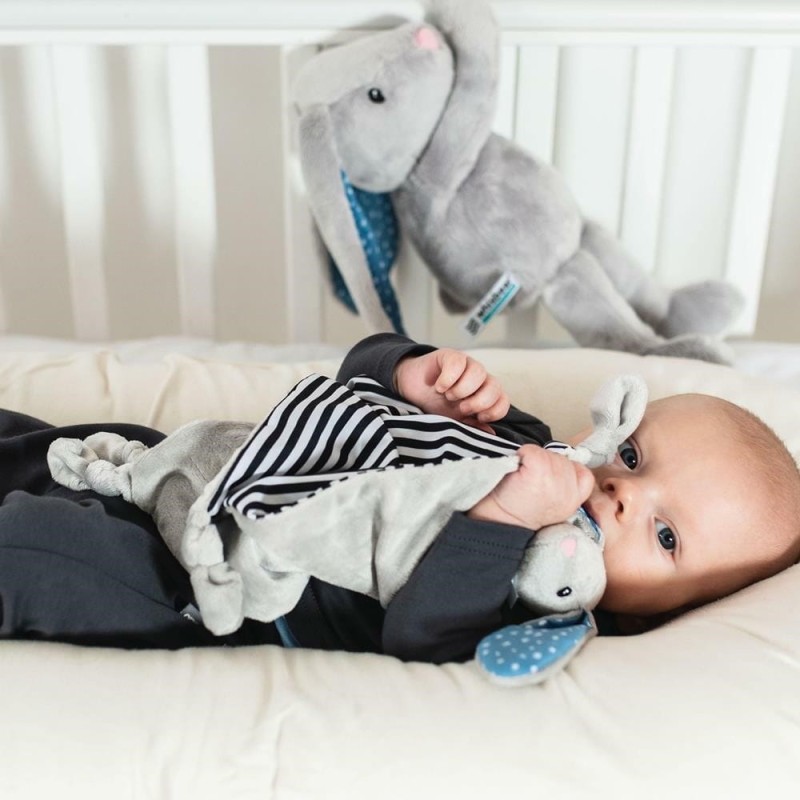 Kocyk Przytulanka Króliczek DouDou szary - Whisbear