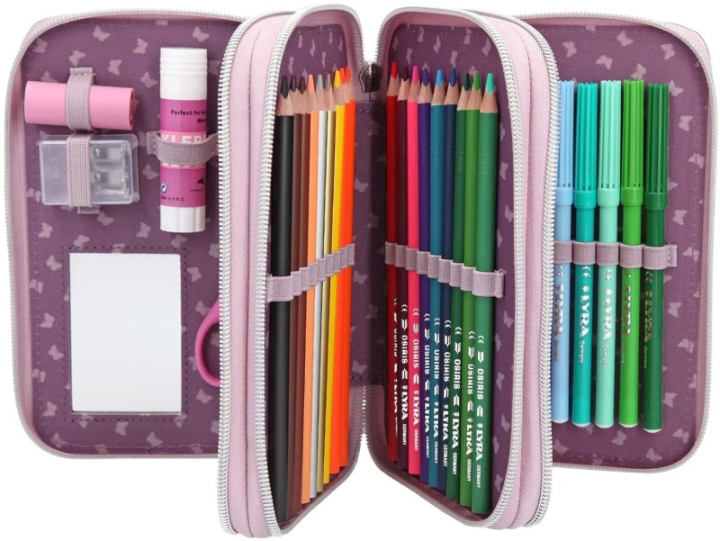 Brokatowy Piórnik z Wyposażeniem Balerina - TopModel