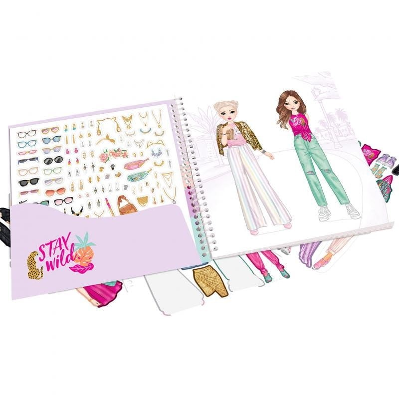 Szkicownik z Naklejkami Ubieranki Dress Me Up - Top Model