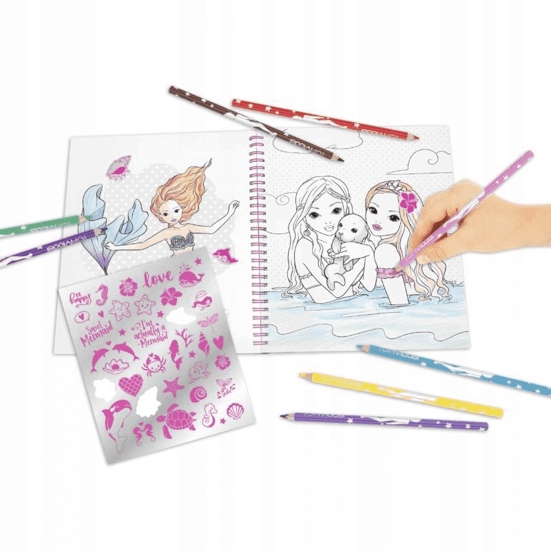 Kolorowanka z Naklejkami Syreny FantasyModel - TOPModel