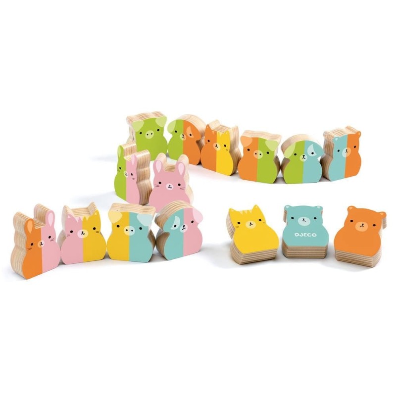 Domino drewniane figurki Tiny-up - Djeco