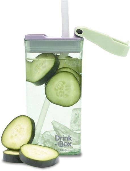 Bidon ze Słomką miętowy 355 ml - Drink in the Box