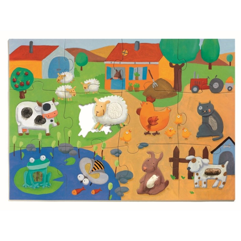 Puzzle Sensoryczne 20 el. Farma - Djeco