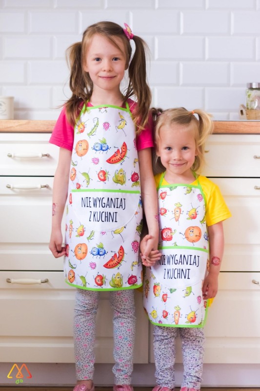 Fartuszek kuchenny dla dziecka, biały (5-10l) - Alaantkoweblw