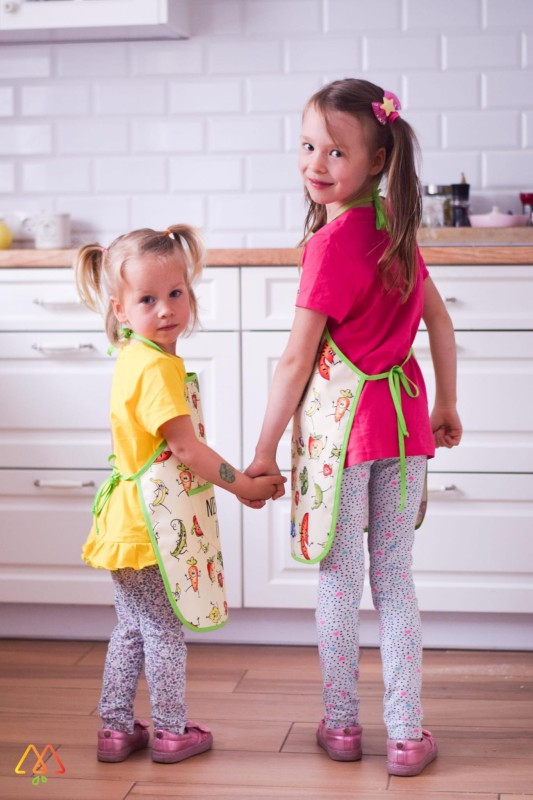 Fartuszek kuchenny dla dziecka, żółty (2-4l) - Alaantkoweblw