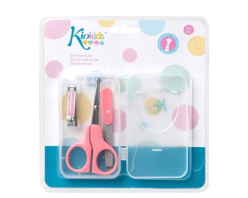 Zestaw do manicure dla niemowląt różowy, Kiokids