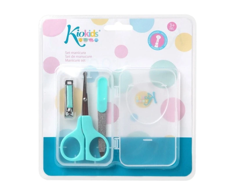 Zestaw do manicure dla niemowląt turkusowy - Kiokids