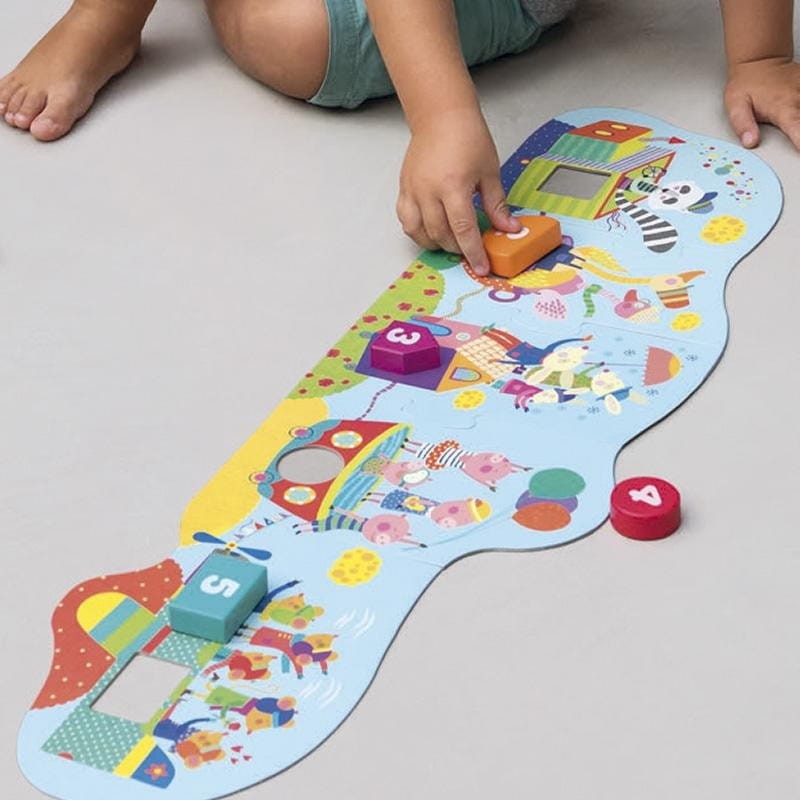 Moje pierwsze puzzle z klockami Pociąg - Apli Kids
