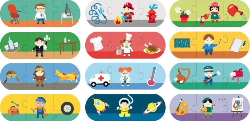 Puzzle trzyelementowe Zawody - Apli Kids