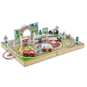 Drewniana Kolejka Miasto w Walizce - Melissa and Doug