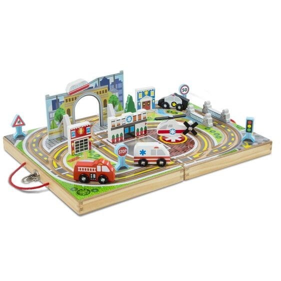 Drewniana Kolejka Miasto w Walizce - Melissa and Doug