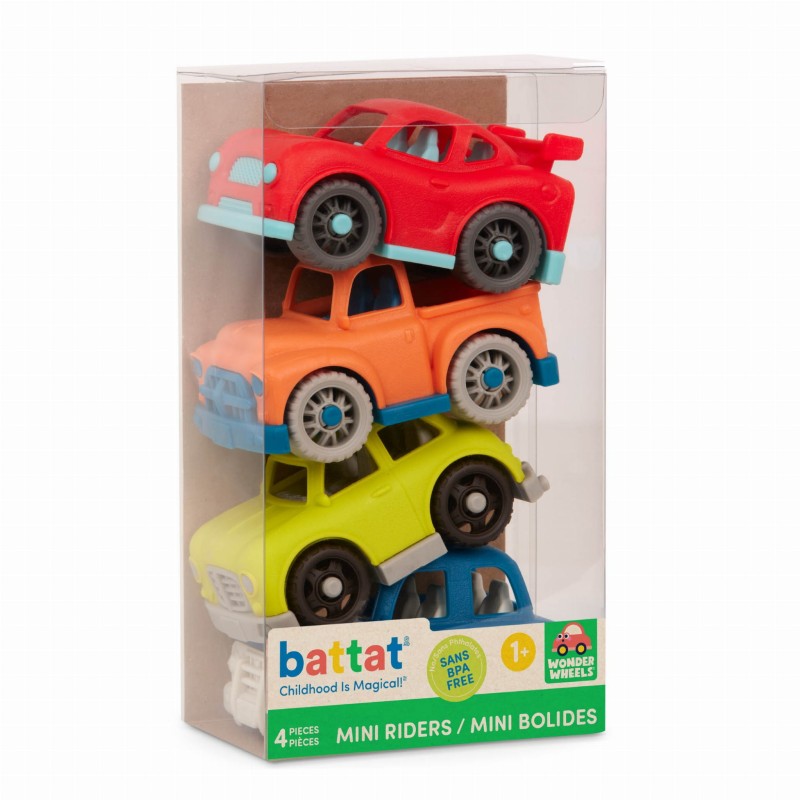Zestaw 4 małych autek MINI RIDERS kabriolet  - Wonder Wheels