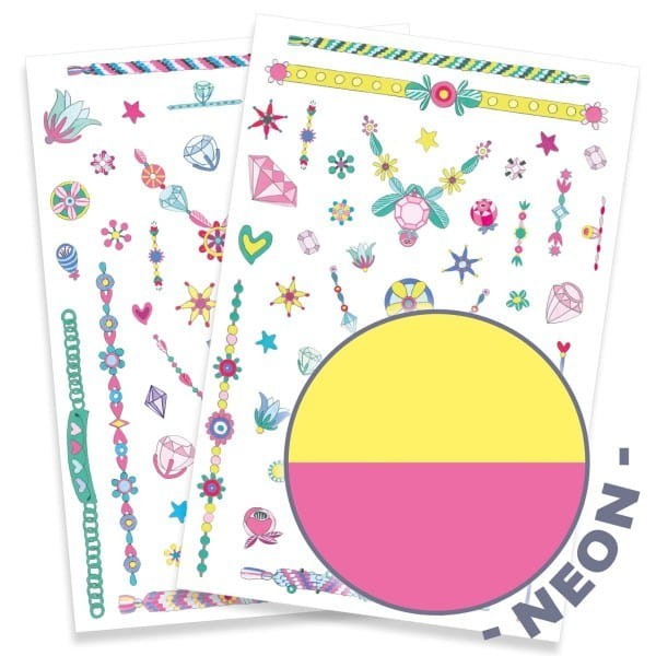 Tatuaże Dziecięce neonowe Biżuteria - Djeco