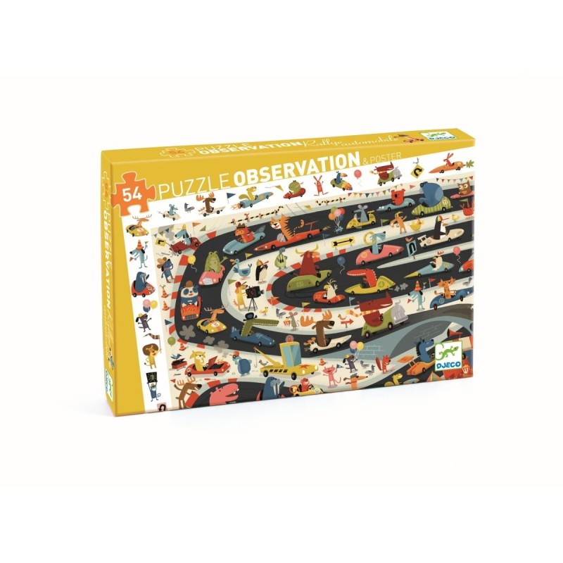Puzzle obserwacyjne Rajd Samochodowy 54 el. - Djeco
