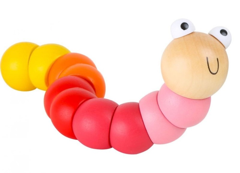 Elastyczna dżdżownica robaczek Wiggly Worm róż - Bigjigs Toys