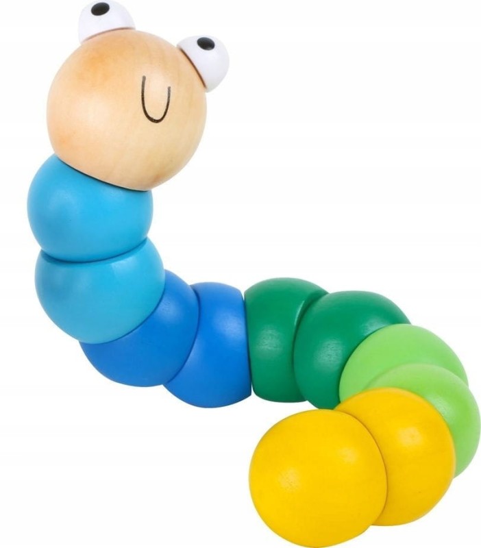 Elastyczna dżdżownica robaczek Wiggly Worm niebieski - Bigjigs Toys