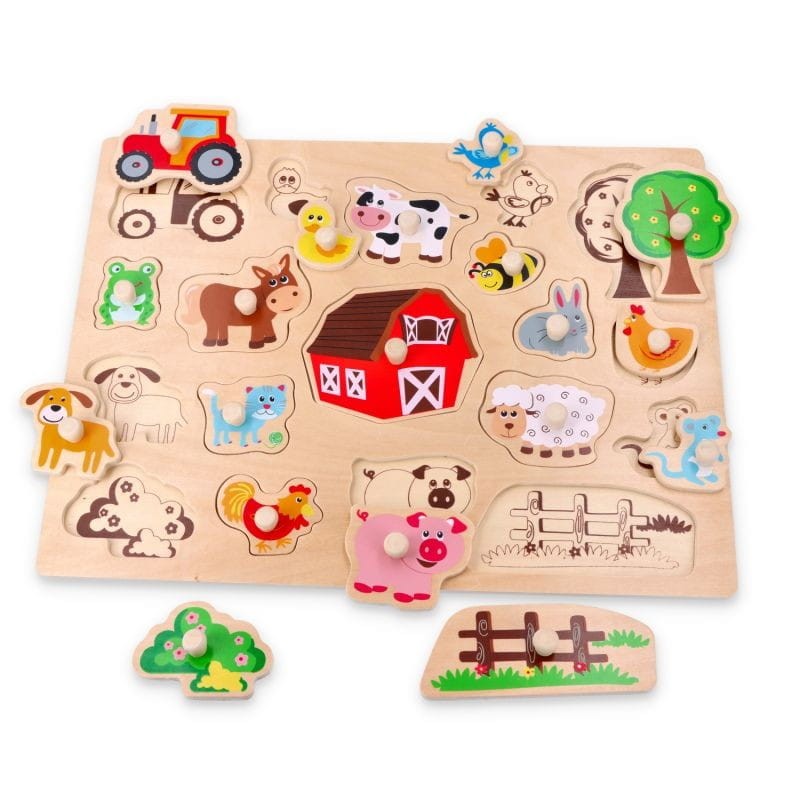Puzzle z uchwytami Na wsi układanka - Lelin