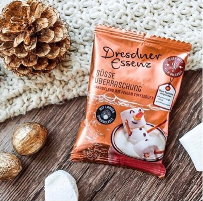 Musująca Sól do Kąpieli Karmelowa Niespodzianka - Dresdner Essenz