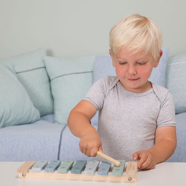 Cymbałki Drewniane Błękitne - Little Dutch