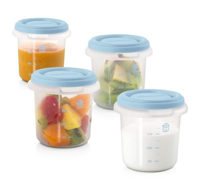 Pojemniki 4 pudełka Hermetyczne niebieskie- Miniland