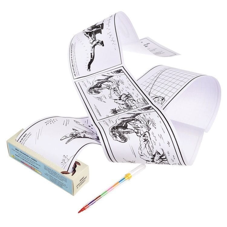 Kolorowanka w Rolce z Kredką Modułową Dinozaury - Rex London