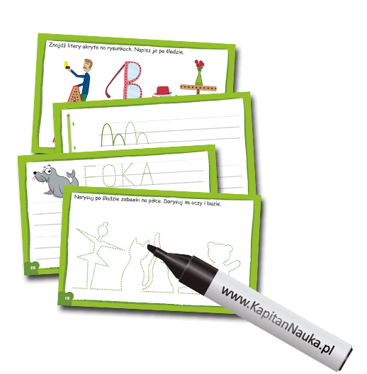 Litery. Piszę i zmazuję. Kapitan Nauka