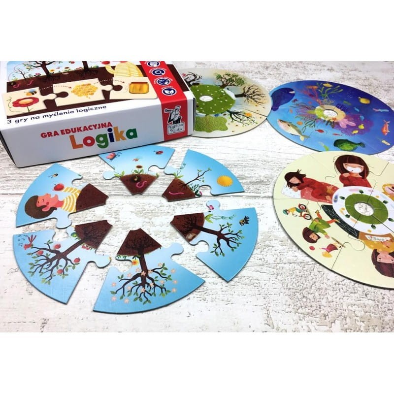 Puzzle Logika. Gra edukacyjna - Kapitan Nauka