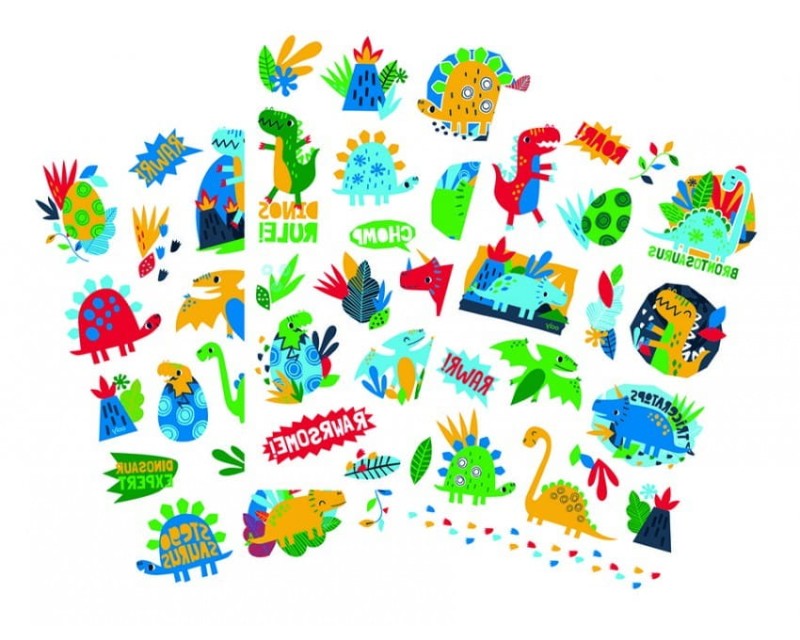 Zmywalne Tatuaże Dziecięce Dinozaury - Ooly