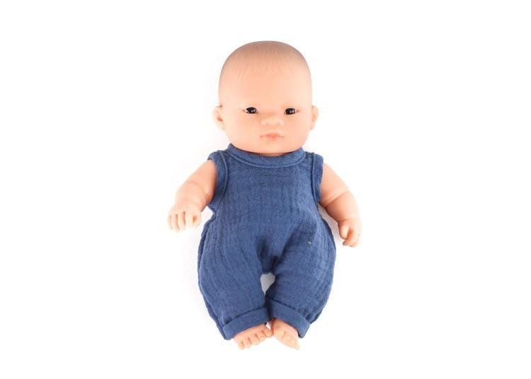 Kombinezon Muślinowy Navy Blue do Lalki 21 cm - Miniland