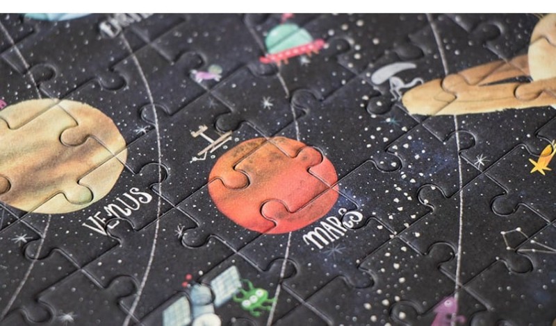 Mini Puzzle Kosmos Odkryj Planety 100 el.- Londji
