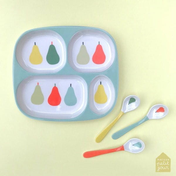 Talerz z przegródkami Gruszki - Maison Petit Jour