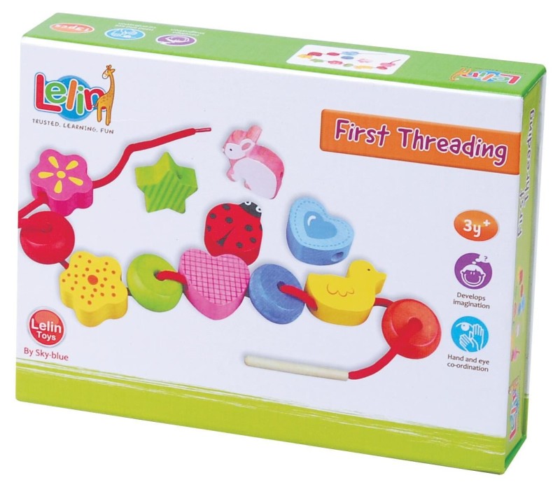 Drewniane Klocki do Nawlekania - Lelin
