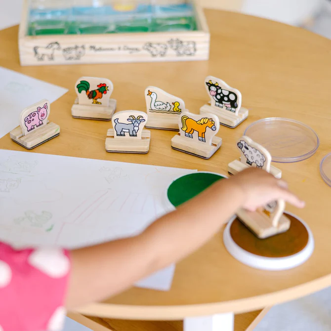 Drewniane stempelki z Uchwytem Farma - Melissa & Doug