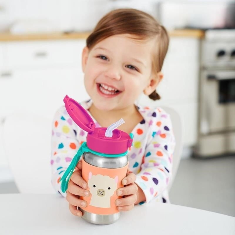 Stalowy bidon ze słomką Lama Zoo - Skip Hop