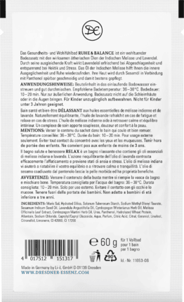 Kąpiel lecznicza spokój i równowaga - Dresdner Essenz