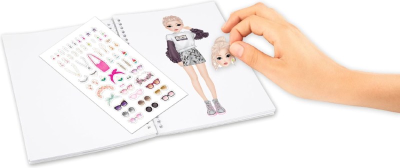 Szkicownik z Naklejkami Modelki June- Top Model