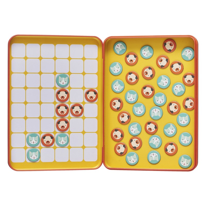 Gra Magnetyczna 4 w Rzędzie Cats & Dogs - Petit Collage