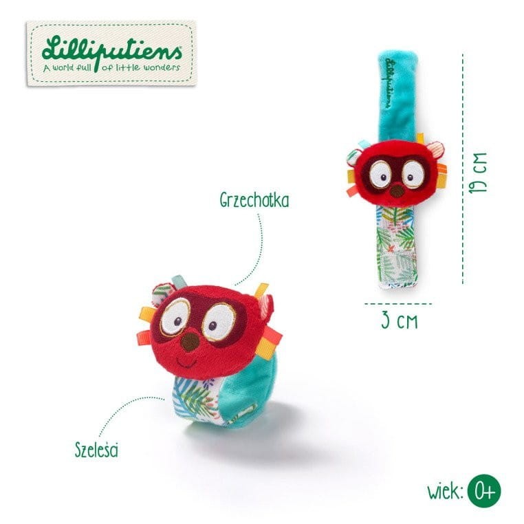 Grzechotka na rękę Lemur George - Lilliputiens