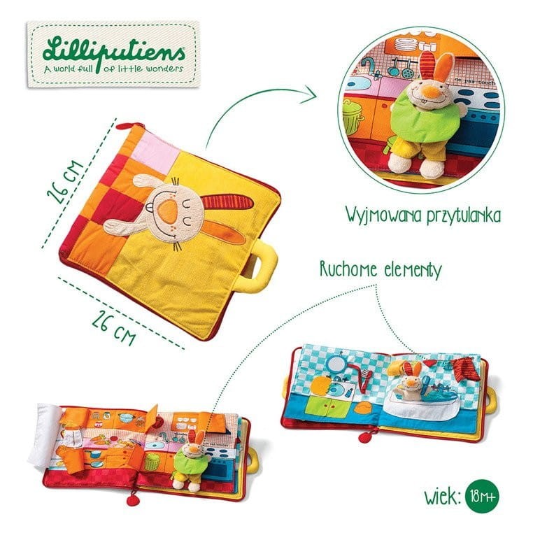 Książeczka Sensoryczna miękka Śpij dobrze, Króliczku - Lilliputiens